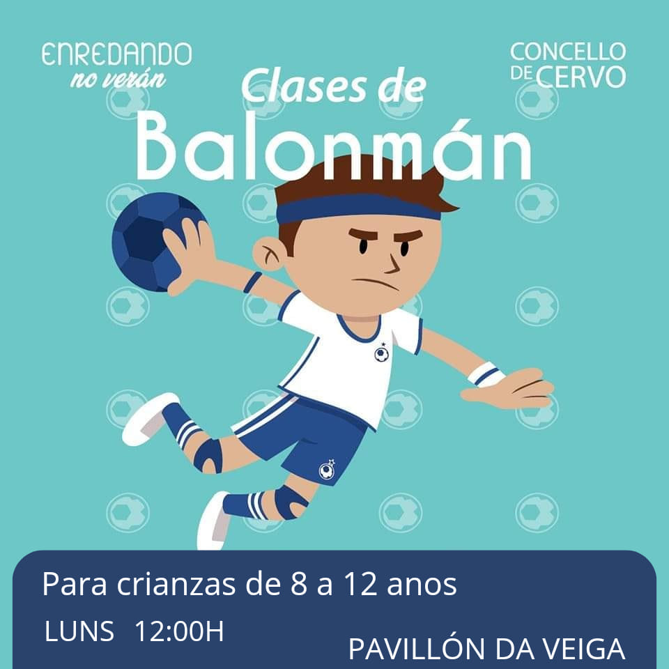 Clases de balonmán, enredando no verán