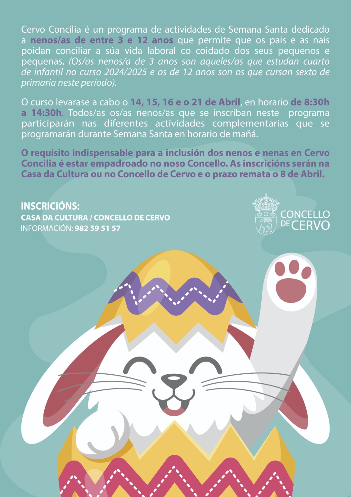 Cervo Concilia en Semana Santa