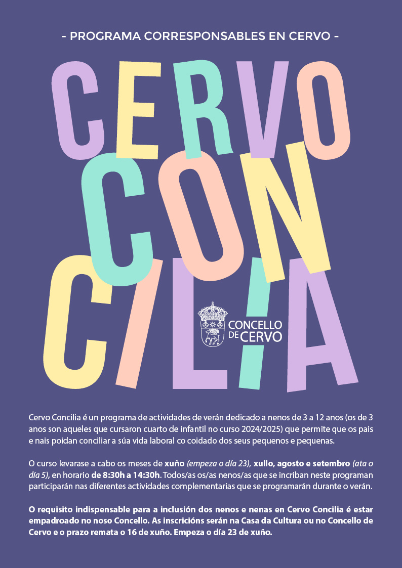 Cervo Concilia no Verán