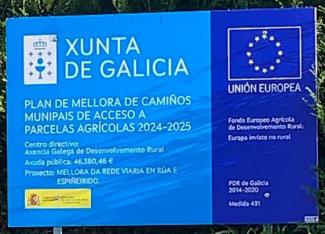 cartel obra Espiñeirido